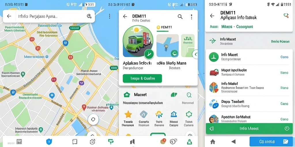 Tampilan antarmuka aplikasis Info Macet DEMI11 yang jelas dan informatif.