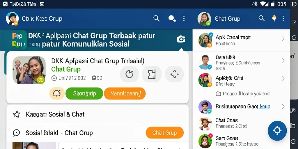 Tampilan antarmuka DKK yang intuitif untuk chat grup.