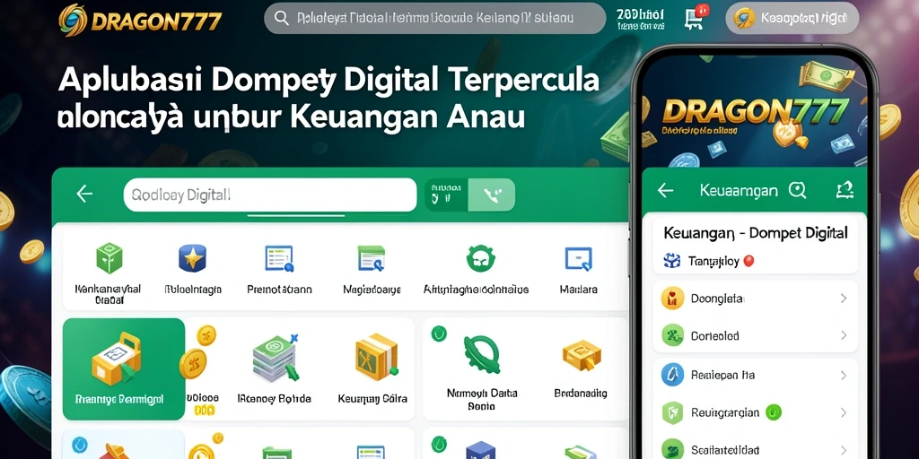 Antarmuka utama DRAGON777 untuk transaksi Dompet Digital.