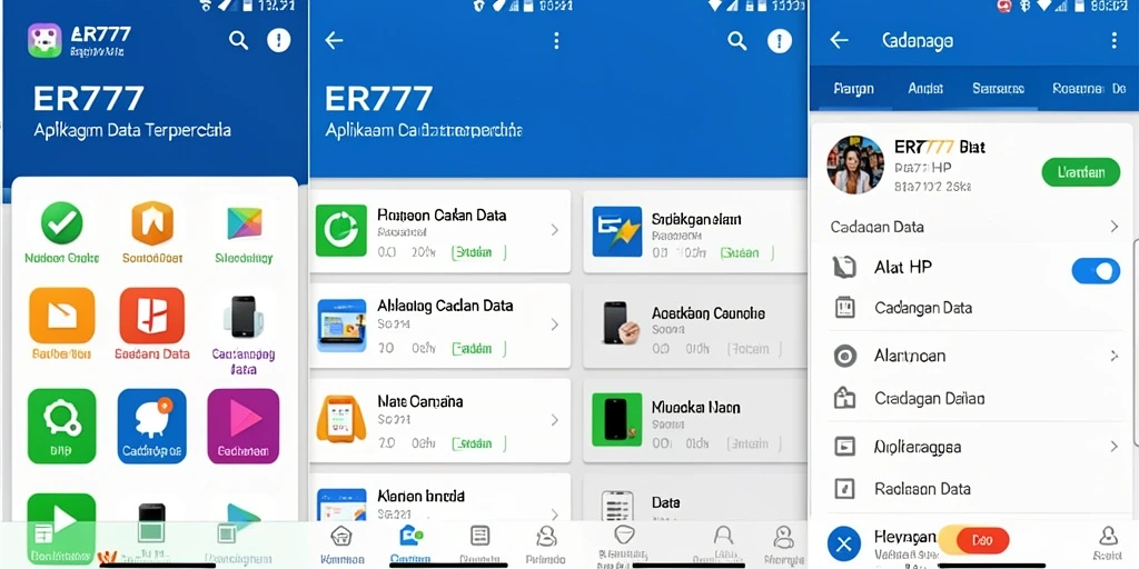 Antarmuka ER777 yang sederhana dan mudah digunakan untuk pencadangan data.