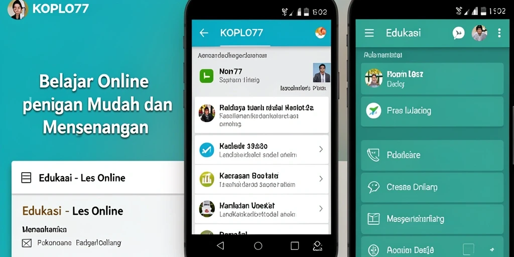 Tampilan antarmuka KOPLO77 yang sederhana dan intuitif untuk belajar online.