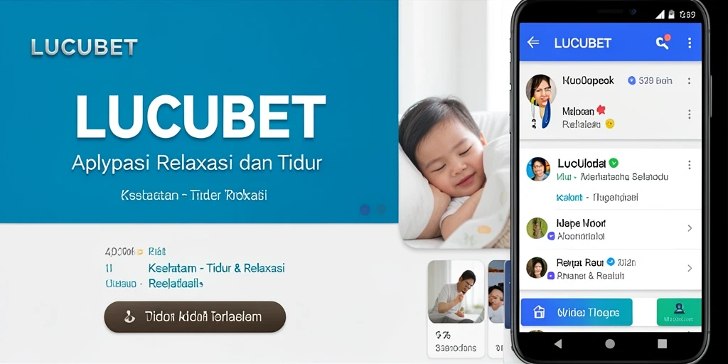 Tampilan antarmuka LUCUBET yang sederhana dan menenangkan untuk Tidur & Relaksasi.