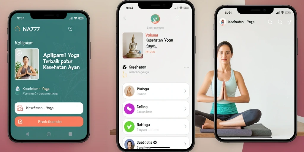 Tampilan antarmuka aplikasi Yoga NA777 yang intuitif dan menarik.