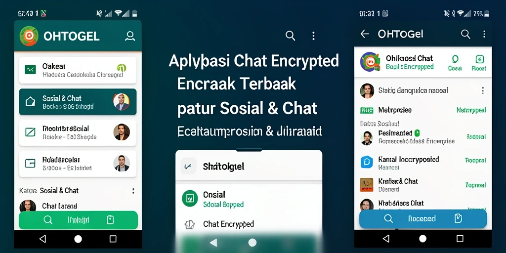 Tampilan antarmuka OHTOGEL dengan fitur Chat Encrypted yang aman.