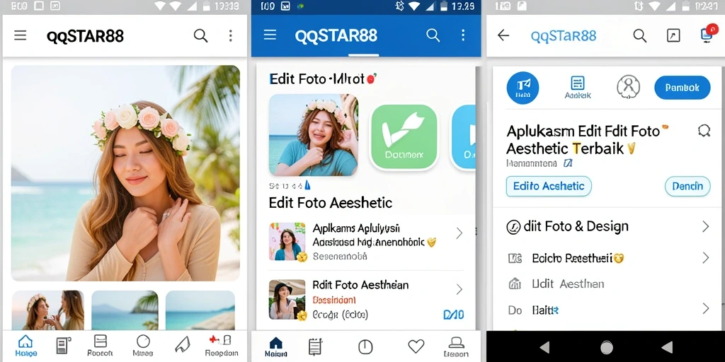 Tampilan antarmuka user-friendly QQSTAR88 untuk edit foto aesthetic.
