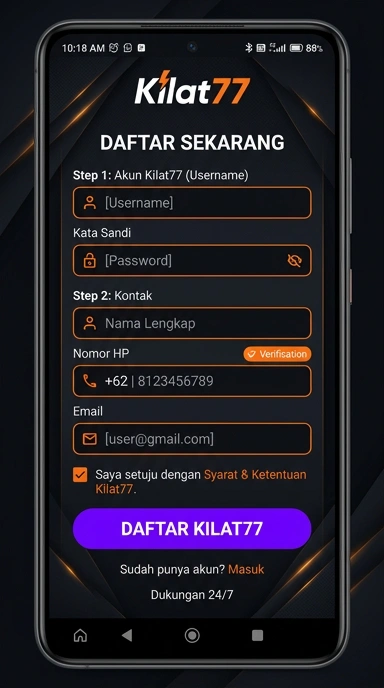 Panduan Membuat Akun Baru di kilat77